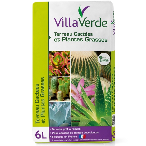 [41-001AWI] Terreau cactées et plantes grasses  VILLAVERDE - 6L