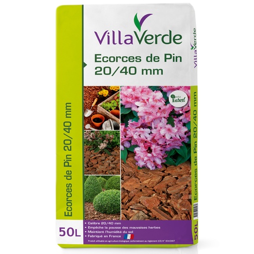 [W-001SUE] Ecorces de pin 20/40mm VILLAVERDE - 50L 