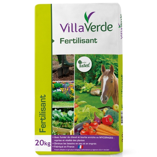 [W-001SUS] Fertilisant avec mycorhize  VILLAVERDE - 20kg