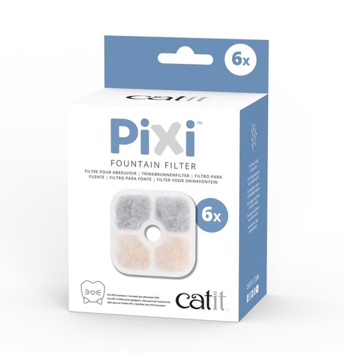 [2J-004E5T] Filtres pour fontaine chat Pixi CATIT - 6 pièces